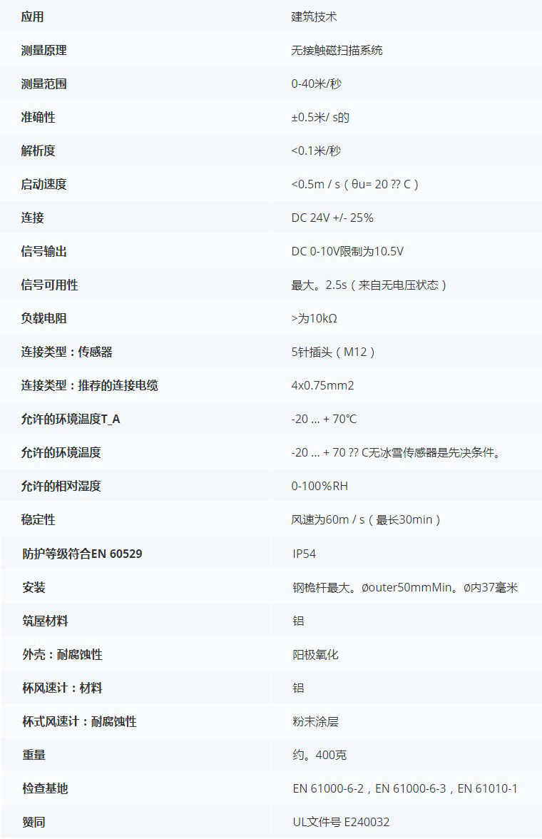 德***科瑞文KriwanINT10 H风速传感器13N510技术参数